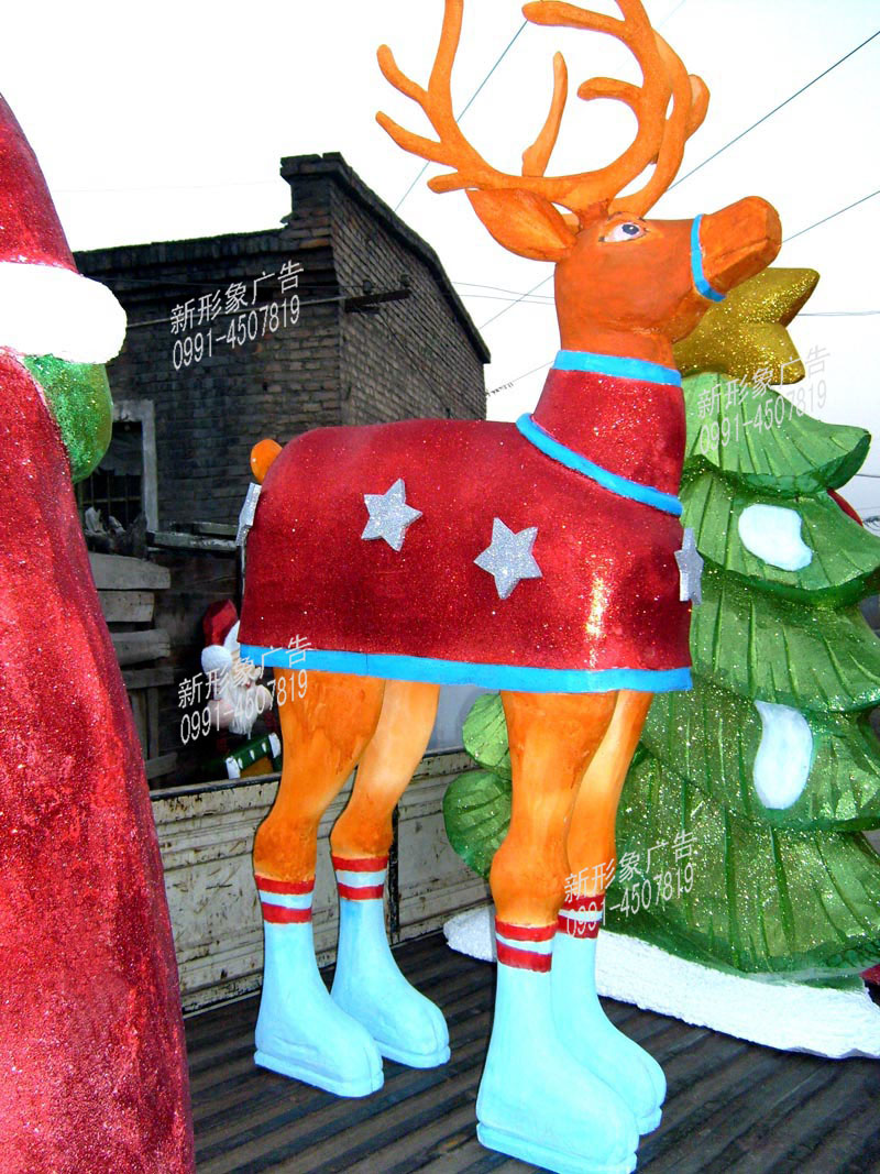 廣告苯板雕刻圣誕鹿